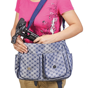 Bastone Telescopico per Anziani con Luce Led 85-97 cm Nero