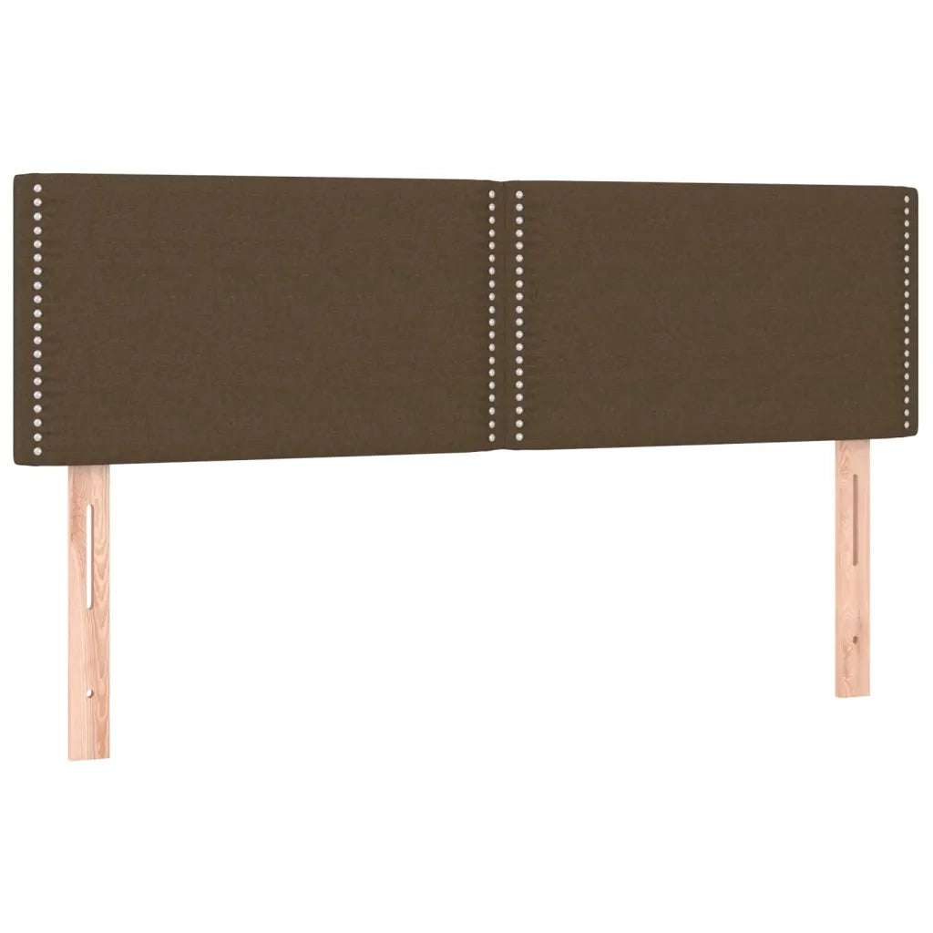Giroletto a Molle con Materasso Marrone Scuro 140x200cm Tessuto 3126728