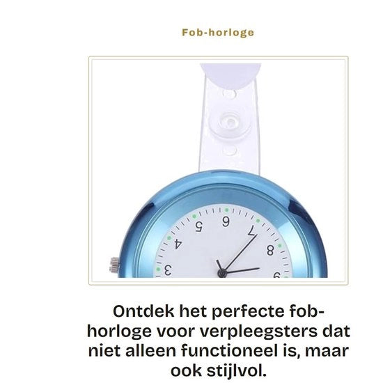 Orologio di Alta Qualità per Infermieri - Faccia Ora - Movimento a Quarzo - Facile da Leggere - Design Clip-On - Materiale Resistente
