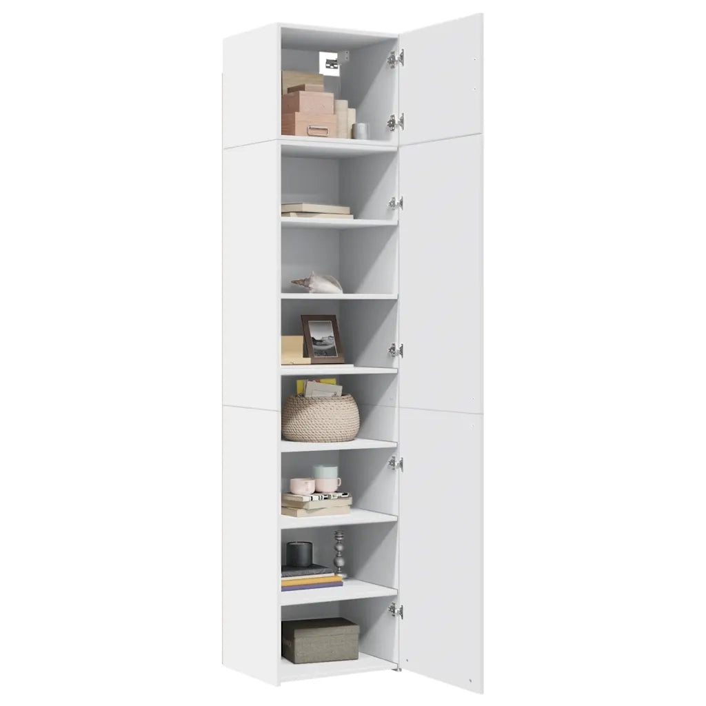 Mobile Sottile Bianco 50x42,5x225 cm in Truciolato CFW5502476
