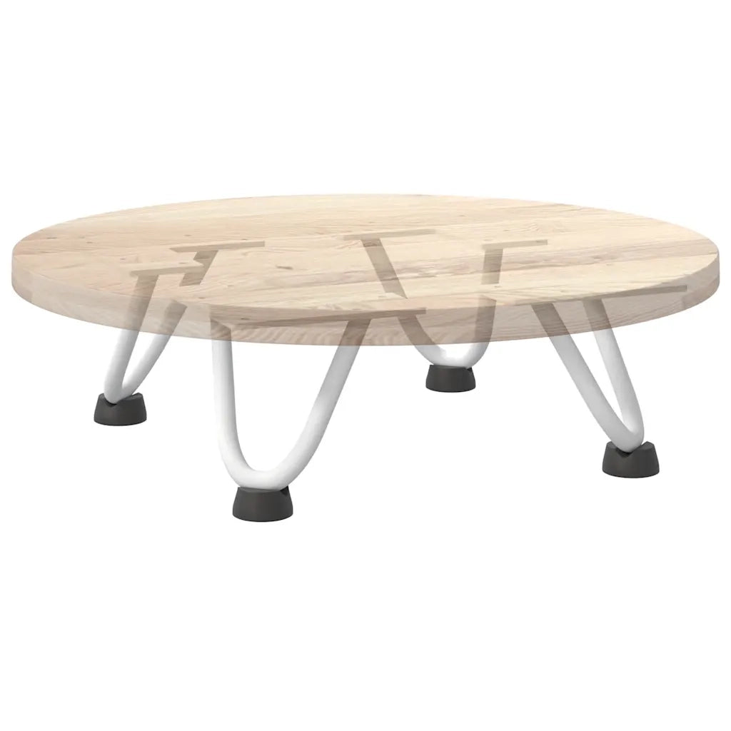 Gambe a forcina per tavolino 4 pz bianche 10 cm in acciaio massiccio