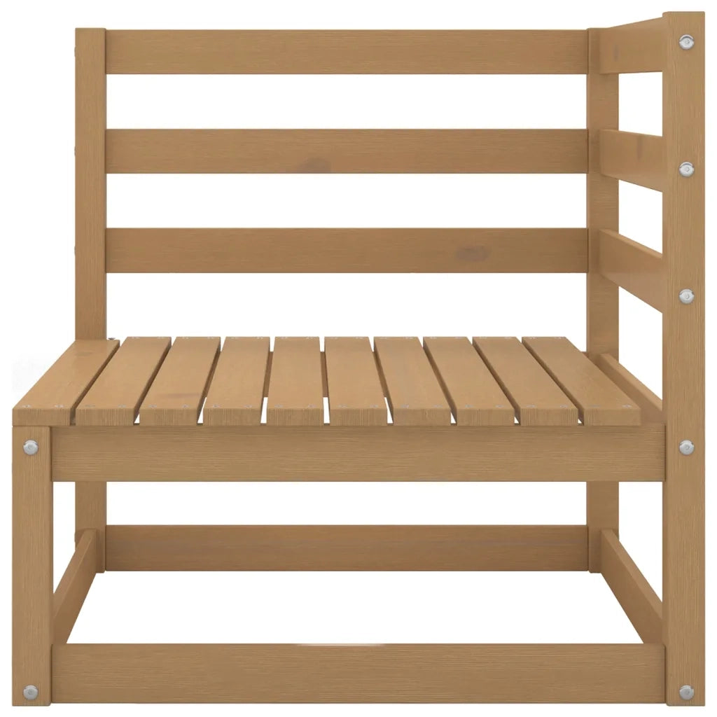Set Salotto da Giardino 8pz Marrone Ambra Legno Massello Pino 3075627