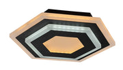 Plafoniera LED Rabalux Bitsi esagonale nera 23W 27cm