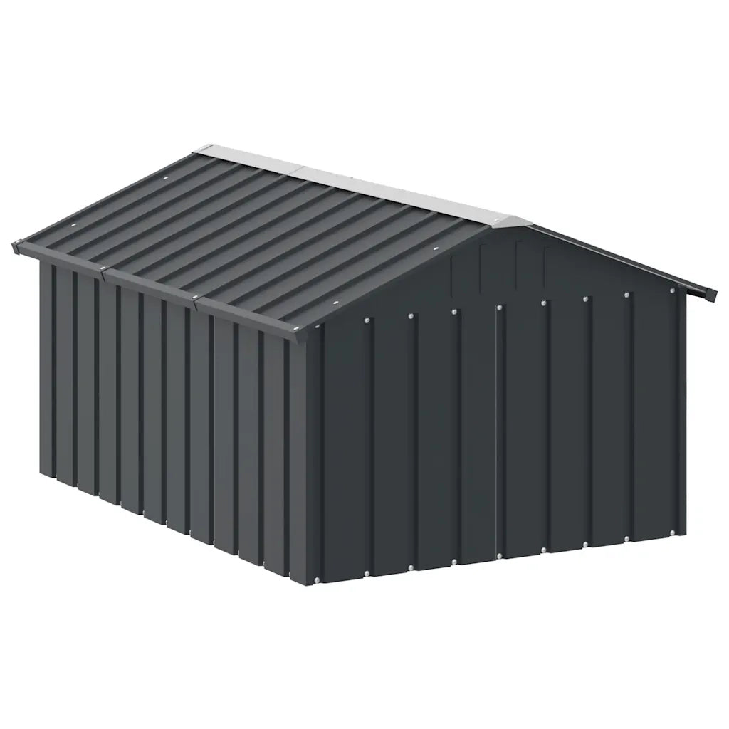 Casetta per Cani Antracite 116,5x153x81,5 cm Acciaio Zincato 171541