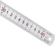 Misuratore a Soglia in Acciaio Inossidabile 40 cm - Doppie Scali Metrico/Inch - Resistente alla Corrosione - Solido e Duraturo - Supporto per Appendere - Righello