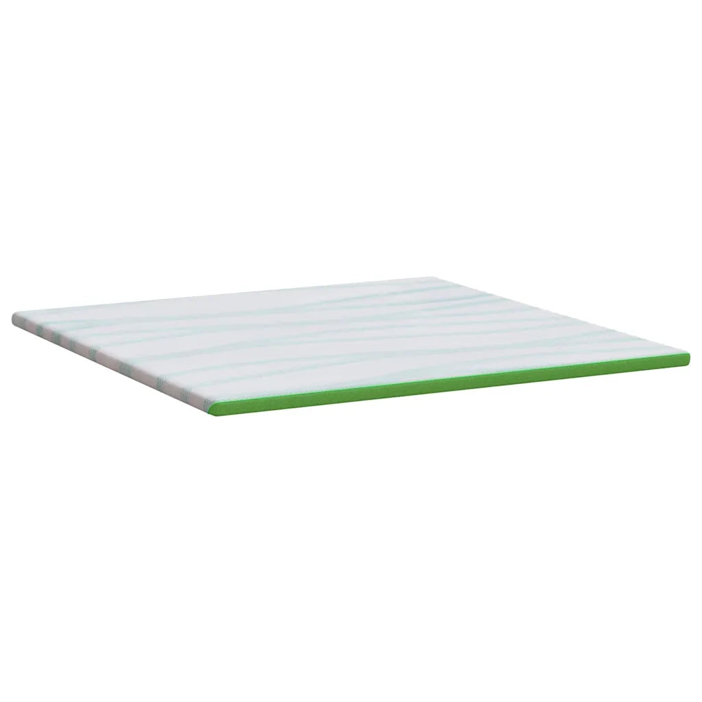 Topper per materasso Bianco e Verde 200 x 200 cm CFW8149188
