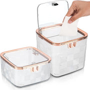 Set di 2 Piccole Spatole da Tavolo con Coperchio per Casa o Ufficio