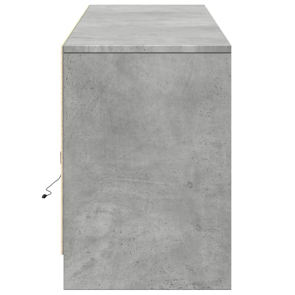 Mobile Porta TV con LED Grigio Cemento 180x34x50cm Truciolato