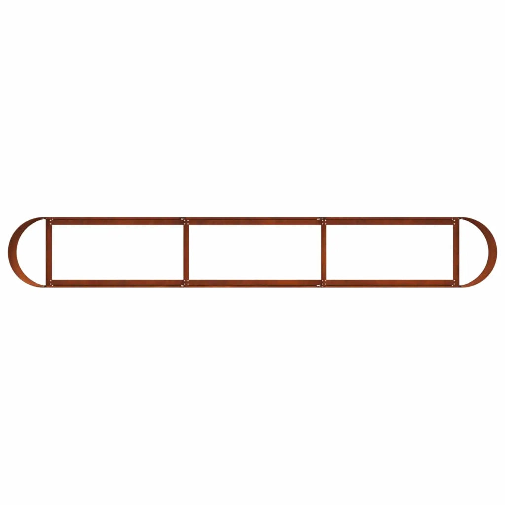 Letto rialzato da giardino Acciaio Corten 280 x 40 x 40 cm 8011704