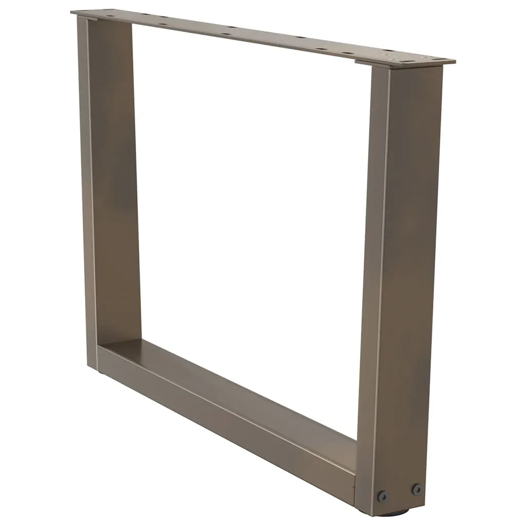 Gambe per Tavolino da Caffè a Forma di V 2 pz Acciaio Naturale 70x(42-43,3) cm Acciaio 4012639