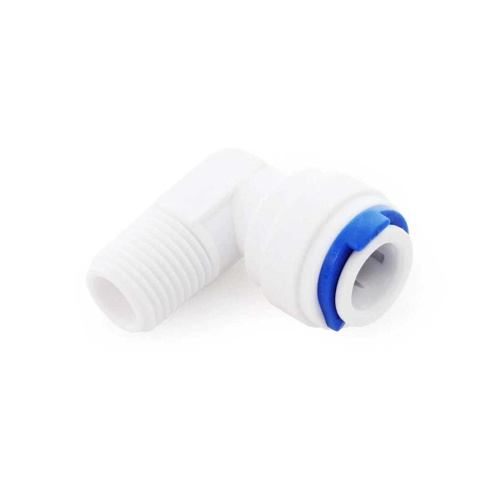 Raccordo Jaco 90° per tubo da 10 mm (1/4") filettatura maschio da 12,91 mm osmosi inversa 16_0002126