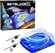 EIC Beyblade X, Drop Attack Battle set,Arena e due trottole incluse,Impact Drake 9-60LR Hover Wyvern 3-85N,Hasbro,ETa 8+