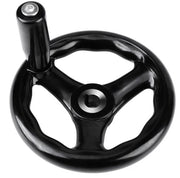 Manubrio a Mano 3-Viti - 125mm/12mm - Alta Qualità Polimero - Adattabile - Per Macchine Fresatrice - Resistente allo Shock - Design Moderno - Manubrio di Regolazione