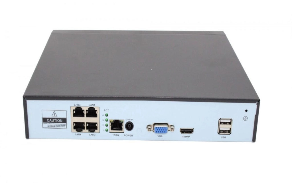 KIT VIDEOSORVEGLIANZA NVR POE 4 CANALI 4 TELECAMERE 2MPX IP POE