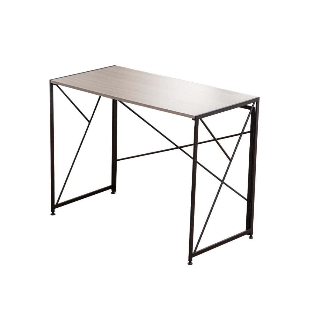 Scrivania pieghevole multifunzionale con struttura in metallo in MDF per piccoli spazi naturale 99 × 50 × 75 cm