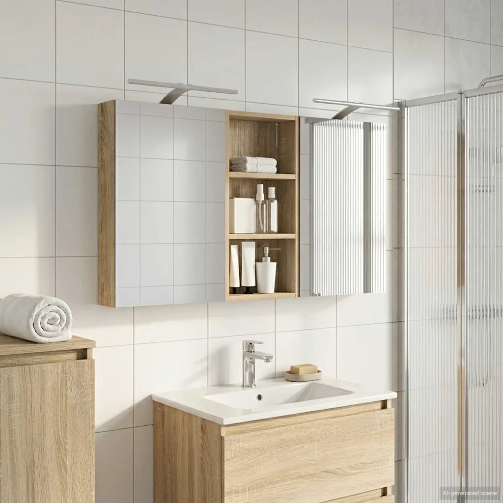 Set di Armadi da Bagno con porta 3 pcs 110 x 10,5 x 60,5 cm 3403722