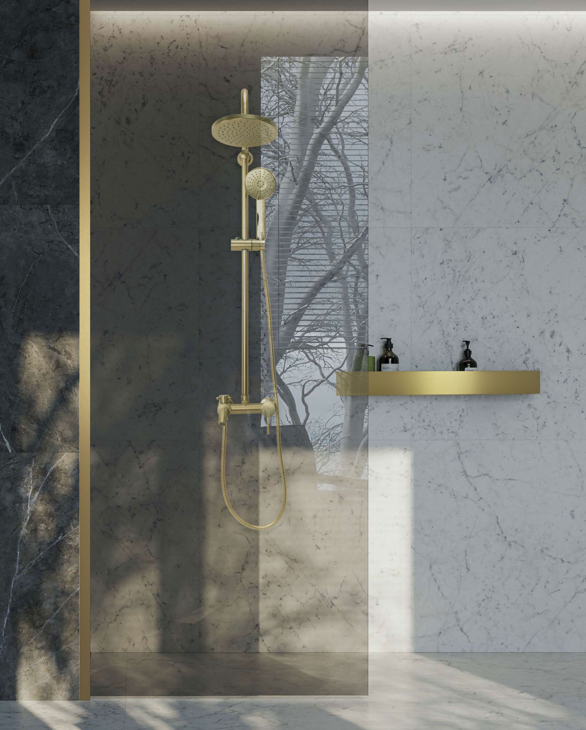 Mensola Da Bagno Sf04 60cm Gold Brush