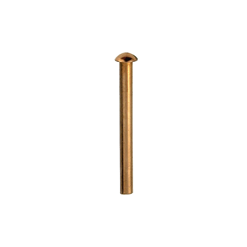 Ribattini testa tonda rame 5 x 25 - 10 pz.