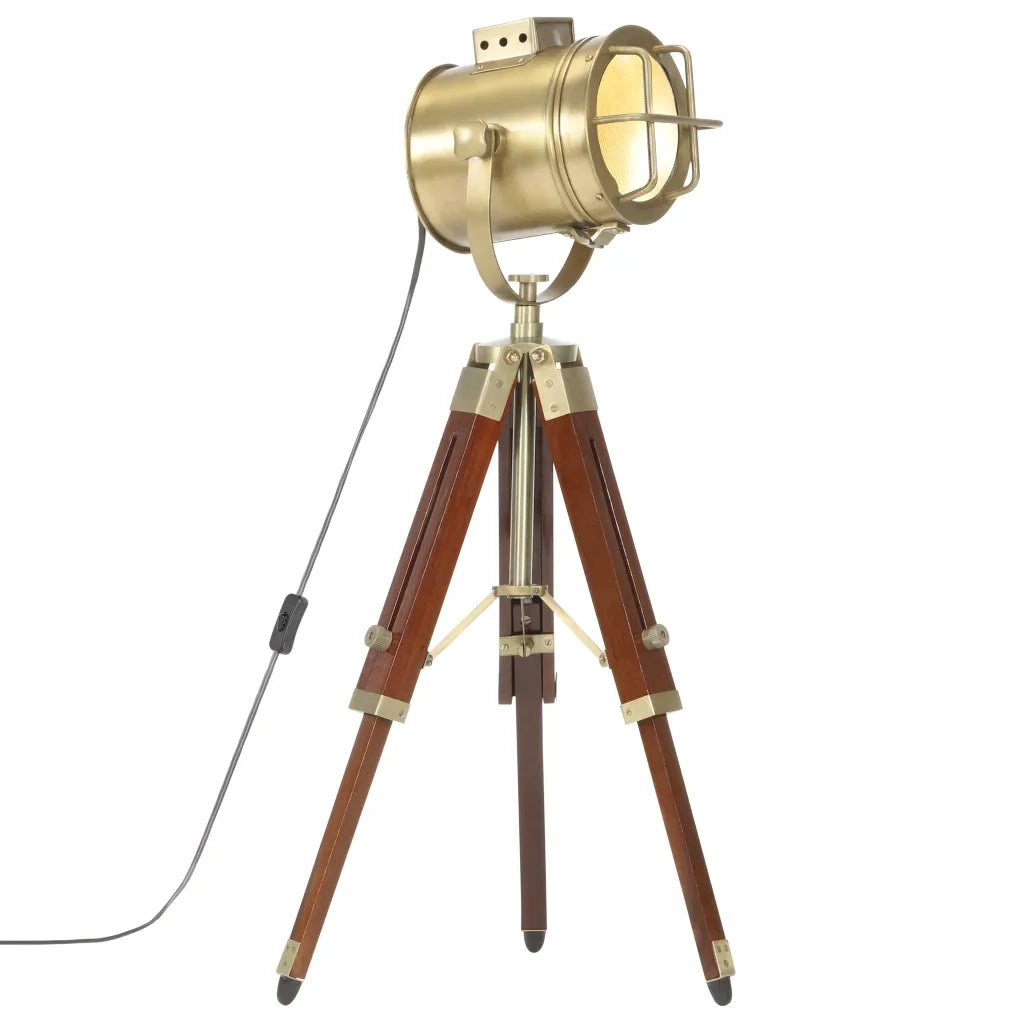 Lampada a Treppiede a Pavimento Legno Massello di Mango 69 cm cod mxl 75352