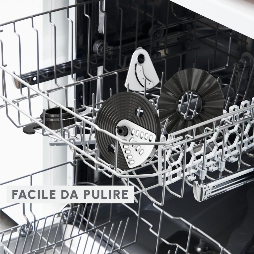 Moulinex FP242810 robot da cucina 800 W 2,4 L Nero, Trasparente