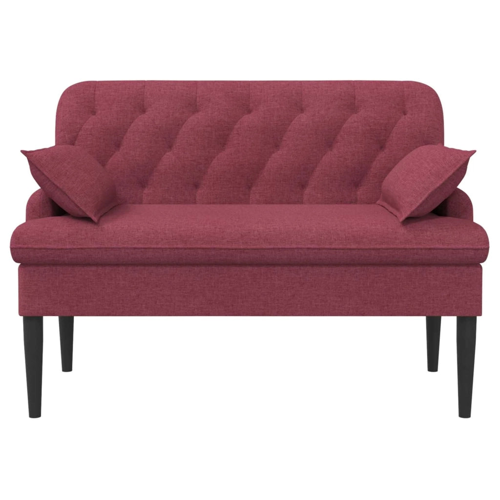 Loveseat con bottoni imbottiti Rosso Vino 111 x 68 x 80 cm 42041799