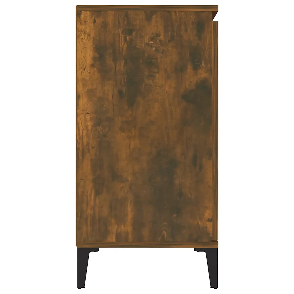 Credenza Rovere Fumo 102x35x70 cm in Legno Multistrato 815165