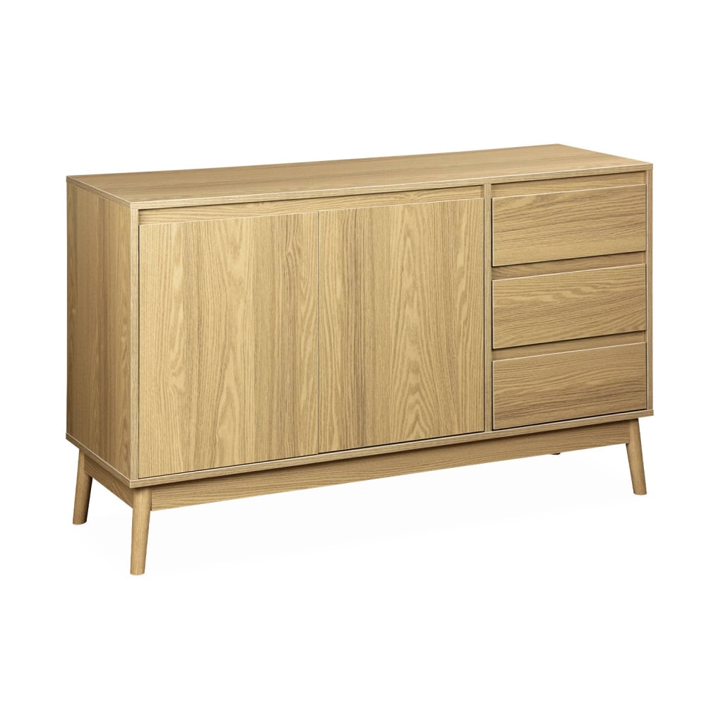 Credenza effetto legno a 2 ante, 120cm, marrone naturale