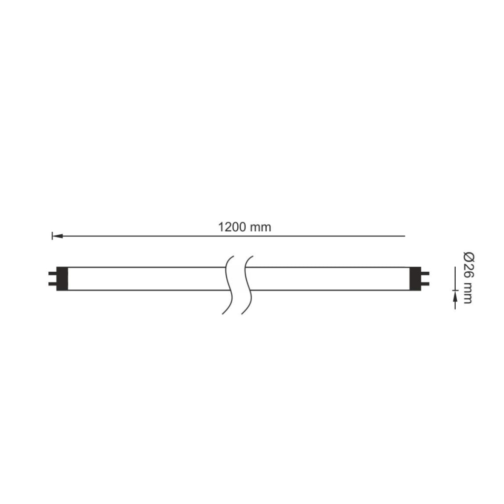Tubo LED T8 G13 17,5W 6500K 120cm unilaterale Polux