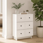 Mobile con Cassetti Bianco Lucido 66 x 34,5 x 90 cm 893919