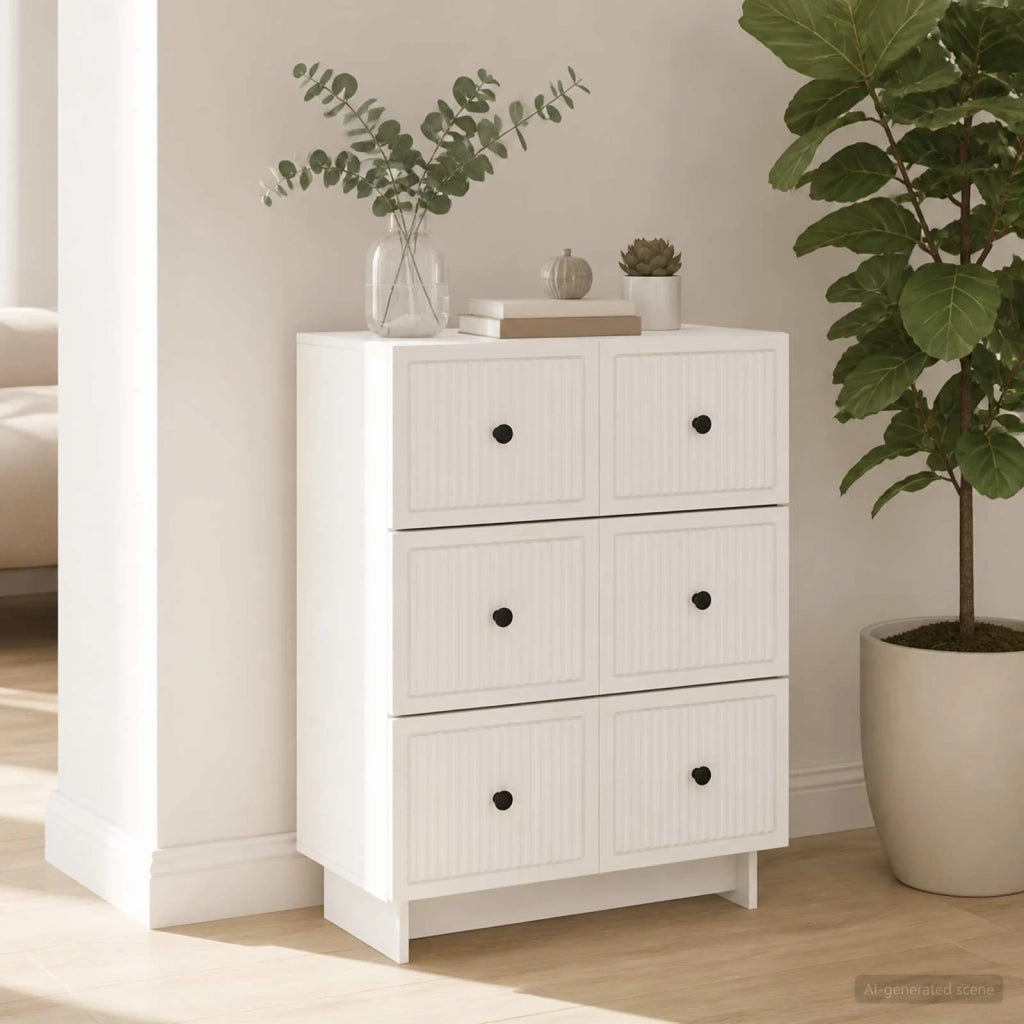 Mobile con Cassetti Bianco Lucido 66 x 34,5 x 90 cm 893919