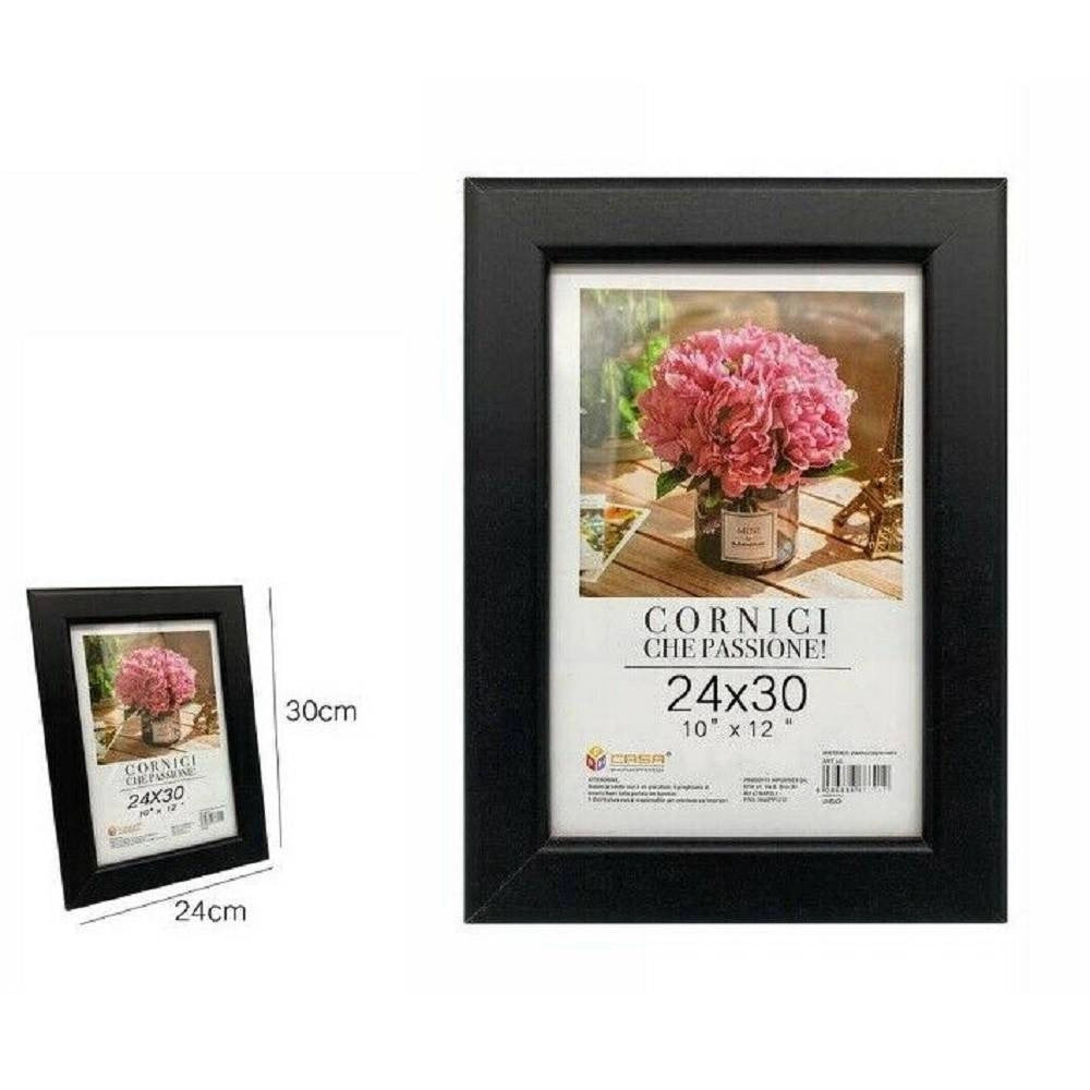 Trade Shop - Cornice Portafoto Porta Foto Fotografia Quadri Tele Poster 24x30cm Nera 68655 -