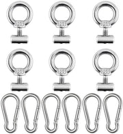 Accessori per tende - Stoppa keder 6 pezzi - Acciaio inossidabile - Accessori per rail keder - Blocco tenda - Luifelhaak - Resistente alla corrosione - Accessori per tende