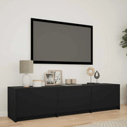 Mobile TV con LED Nero 165 x 34 x 40 cm Legno ingegnerizzato