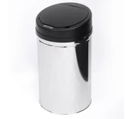 HomCom Cestino dei rifiuti rotondo in acciaio inox con sensore 30L