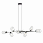 Lampadario Emibig Pandora 8xE14 vetro trasparente nero