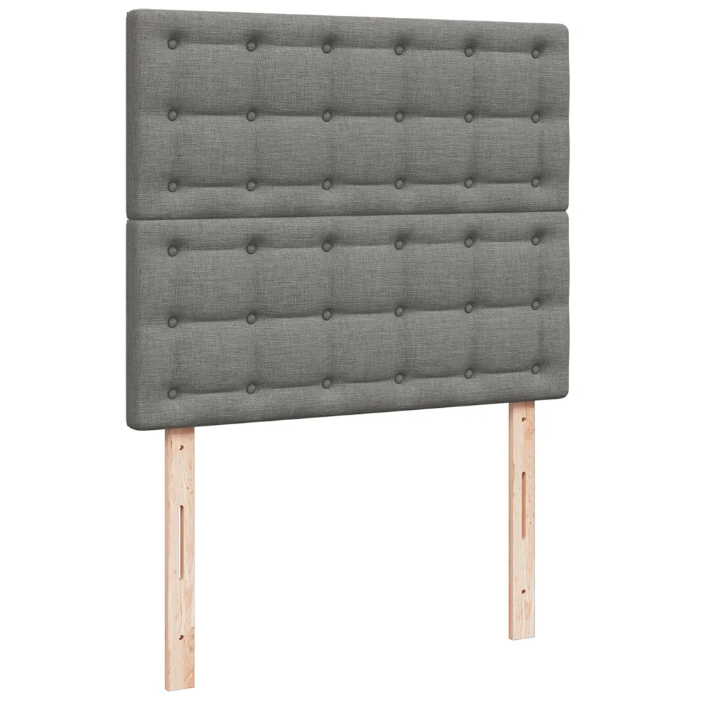 Letto a Molle Materasso e LED Grigio Scuro 120x190cm in Tessuto 3270275