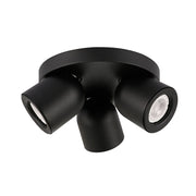Plafoniera Italux Nuora LED nera 3xGU10 tonda 21,5cm