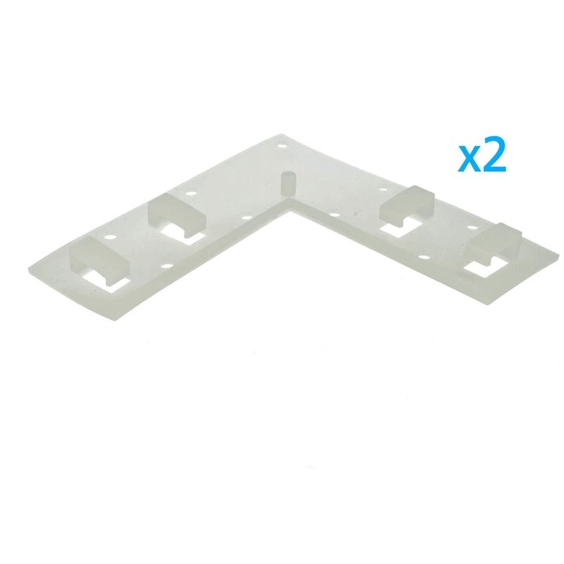 2 PZ Clip Fissaggio Curva 4 Posizioni Passo 14x7mm per Bobina Striscia LED Angolo Parete