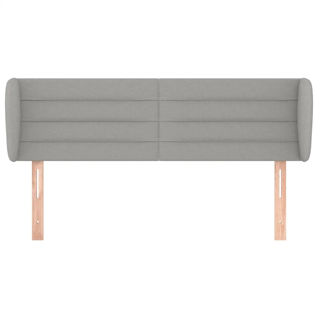 Testiera ad Orecchio Grigio Chiaro 147x23x78/88 cm in Tessuto 3117282