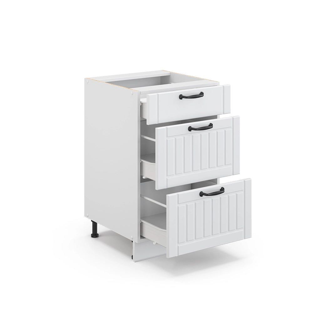 Vicco Mobiletto base per cucina Bianco casa di campagna 50 cm senza piano di lavoro