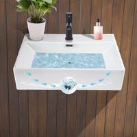 ZMH Lavabo bianco 51x42x15cm Ceramica