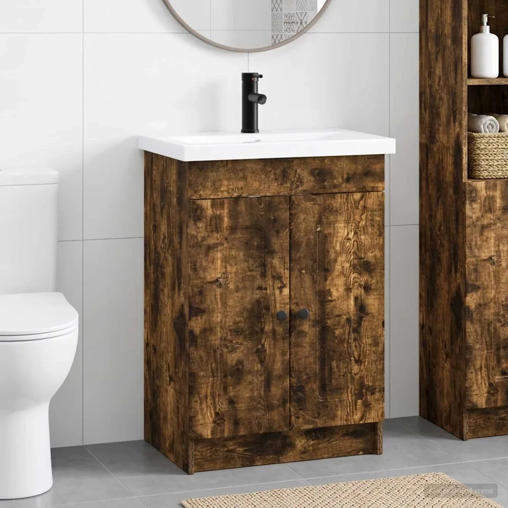 Set di mobili per il bagno Rovere Fumo 78,5 x 37,5 x 81 cm 3404179