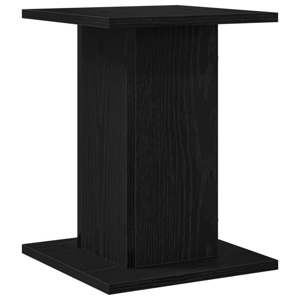 Supporto per piante  2 pezzi Rovere Nero 30x30x40 cm Legno ingegnerizzato