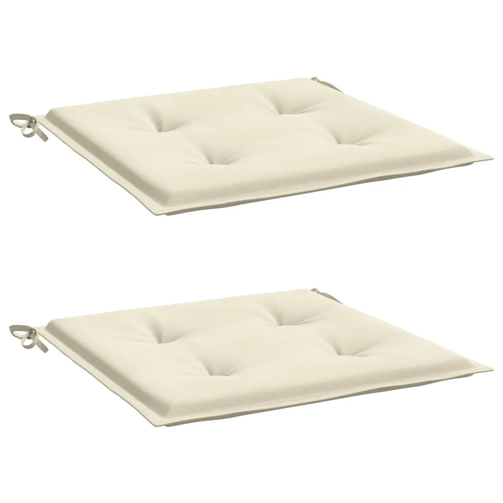 Cuscini per Sedia 2 pz Crema 50x50x4 cm in Tessuto Oxford 47599