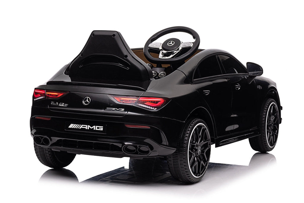 Macchina Elettrica per Bambini 12V con Licenza Mercedes CLA45 AMG Nera
