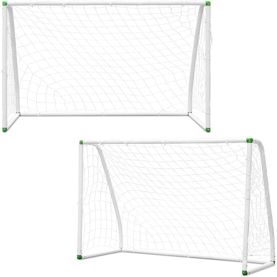 2x Pallone da calcio in PVC con rimbombante 180 x 120 x 80 cm per giochi esterni bianco