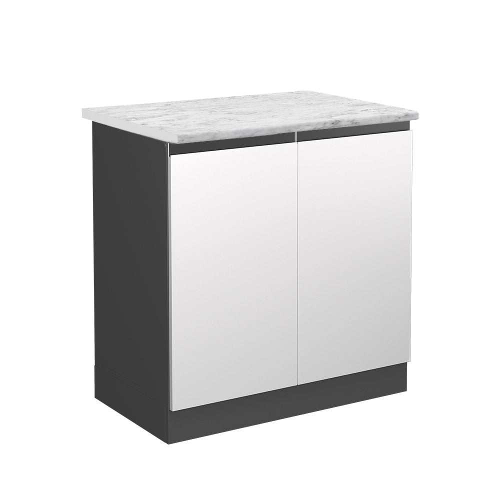 Vicco Mobile lavello cucina Bianco 80 cm PL Marmo