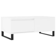 Tavolino da salotto | Tavolino da caff¨¨ | Tavolino da Soggiorno Bianco 90x50x36,5 cm in Legno Multistrato