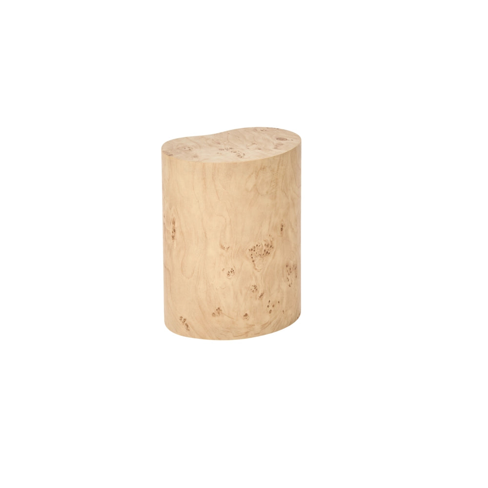 Set di 2 tavolini da caffè ovali in stile scandinavo, in MDF effetto radica, colore marrone