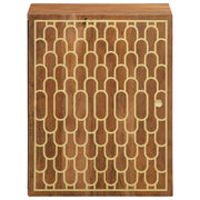 Mobile da Bagno a Parete 38x33x48 cm in Legno Massello di Mango 358304